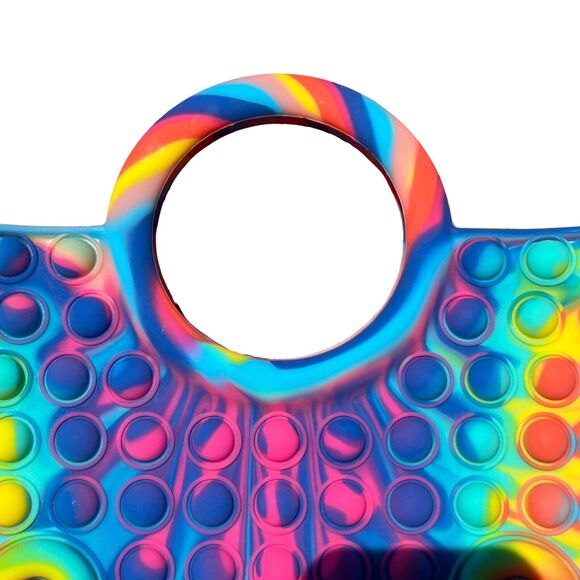 Rainbow Fidget Fashion Bag Fidget Purse Tote Bubble Pop handbag Alexis Greenberg - Picture 8 of 10